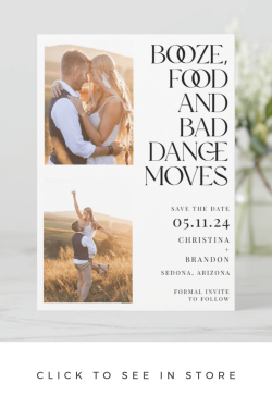 Funny Save the Date | Booze Bad Dance Moves Photo